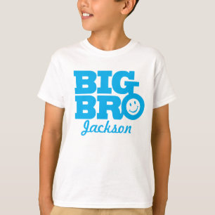 大きいbroの名前の青いスマイルはTシャツをからかいます Tシャツ