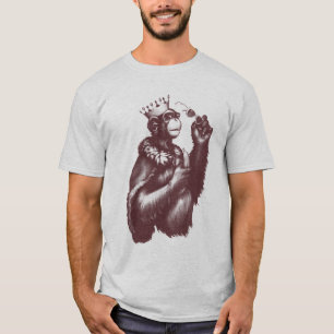 大きいChimpin (モノクロ) Tシャツ