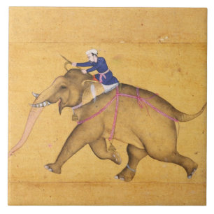 大きいCliveからの象に、乗っているMahout タイル
