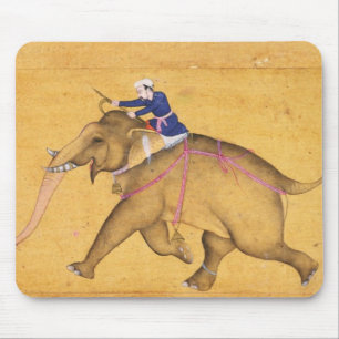 大きいCliveからの象に、乗っているMahout マウスパッド