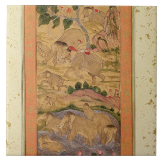 大きいCliveから象を、捕獲しているハンター タイル (正面)