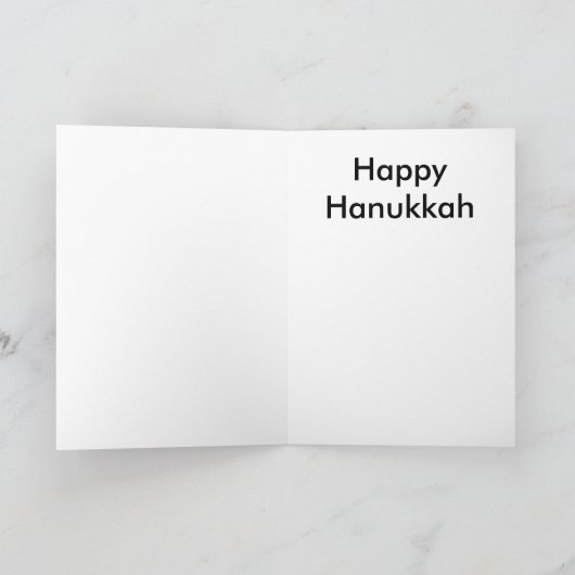 大きいDreidelのハヌカーの少し女の子 シーズンカード (内部)