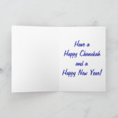 大きいDreidelのハヌカー（ユダヤ教の祭り）カード シーズンカード (内部)