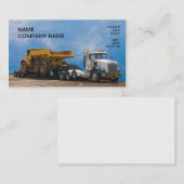 大きいdumptruckを強く引く半トラックおよびトレーラー 名刺 (正面/裏面)