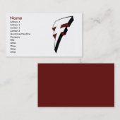 大きいFの稲妻のプロフィールカードテンプレート 名刺 (正面/裏面)