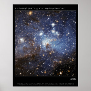 大きいMagellanicの地域LH 95の星形成 ポスター