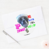 大きいPジグジーのステッカー！ ラウンドシール (封筒)