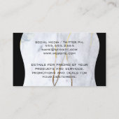 大きいQRコードテンプレート | 大理石金ゴールドフレーク 名刺 (裏面)