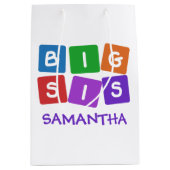 大きいSisの名前をカスタムするのギフトバッグ ミディアムペーパーバッグ (正面)