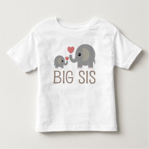 大きいSisの女の子かわいい象のひだのTシャツ トドラーTシャツ