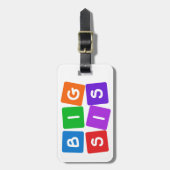 大きいSisの荷物のラベル ラゲッジタグ (正面縦)