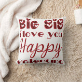大きいSis I愛かわいいキューピッドのタイポグラフィのバレンタイン クッション (ブランケット)