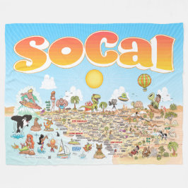 大きいSoCalフリースブランケット フリースブランケット