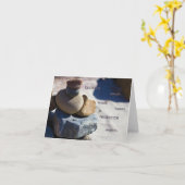 大きいSurのビーチの石-メッセージカード カード (黄色い花)