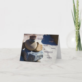 大きいSurのビーチの石-メッセージカード カード