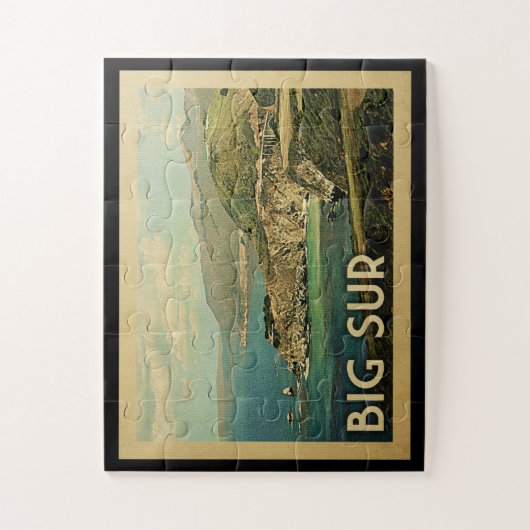 大きいSurカリフォルニアのヴィンテージ旅行 ジグソーパズル (縦)