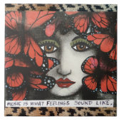 大きいTRIVET-MUSICは感覚が聞こえるもののようにです タイル (正面)