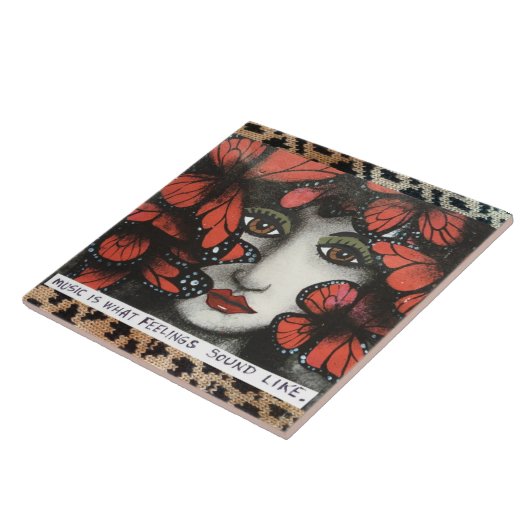 大きいTRIVET-MUSICは感覚が聞こえるもののようにです タイル (側面)