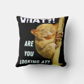 大きおもしろいい目のタルシエー何を見ているか クッション (裏面)