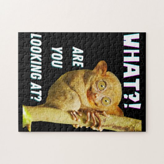 大きおもしろいい目のタルシエー何を見ているか ジグソーパズル (横)