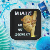 大きおもしろいい目のタルシエー何を見ているか ペーパープレート (パーティー)