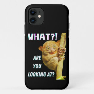 大きおもしろいい目のタルシエー何を見ているか iPhone 11 ケース