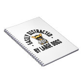 大きおもしろいな犬に容易に気を散らすチワワ犬 ノートブック (右側)