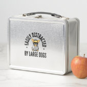 大きおもしろいな犬に容易に気を散らすチワワ犬 メタルランチボックス (インサイチュ)