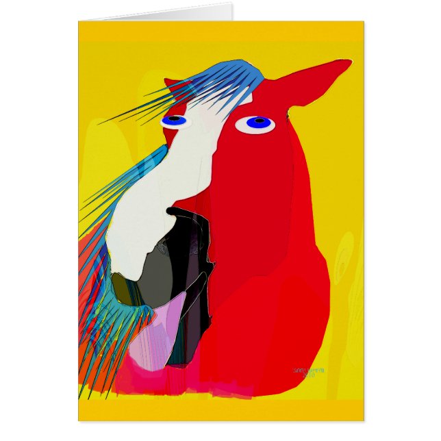 大きくあくびお洒落な馬のコレクション (正面)