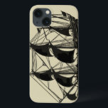 大きくうねっている帆が付いている船のシルエット iPhone 13ケース<br><div class="desc">大きくうねっていることの帆船のハンサムなシルエットは航海します。 船の進歩を監察するか、またはちょうどクールな潮風を楽しむデッキの少数の姿を立つことを見ることができます。 海を愛するだれでもpurchseこの部分べきです!</div>
