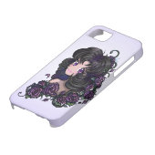 大きくかわいい日本製アニメの目および花(iphone 5の場合) Case-Mate iPhoneケース (下部)