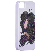 大きくかわいい日本製アニメの目および花(iphone 5の場合) Case-Mate iPhoneケース (裏面/右)