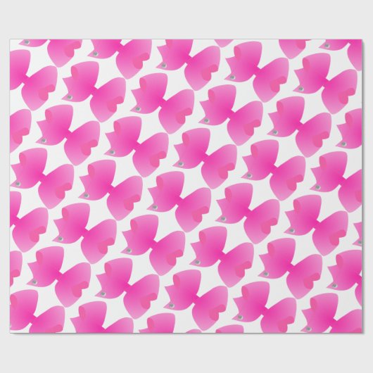 大きくかわいらしいピンクの弓-ユニークなギフトの多く ラッピングペーパー (フラット)