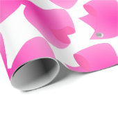 大きくかわいらしいピンクの弓-ユニークなギフトの多く ラッピングペーパー (ロールコーナー)