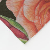 大きくてカラフルのはっきりしたバラの花模様フローラ フリースブランケット (角)