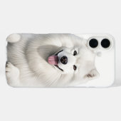 大きくてフワフワした白いサモエイ犬 Case-Mate iPhoneケース (裏面 (横))