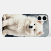 大きくてフワフワした白いサモ毛の子犬 Case-Mate iPhoneケース (裏面 (横))