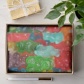 大きくて小さいグミの熊の柄、キャンディ、おもしろい、 薄葉紙 (ギフト)