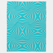 大きくて暖かい毛布の色の青いパターンかわいい フリースブランケット (正面)