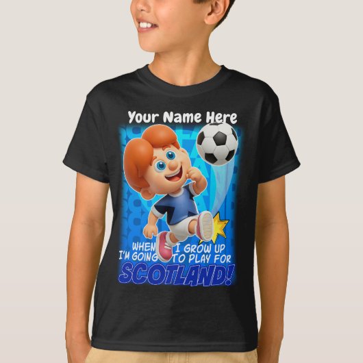 大きくなったらスコットランド代表でプレーする！ Tシャツ (正面)