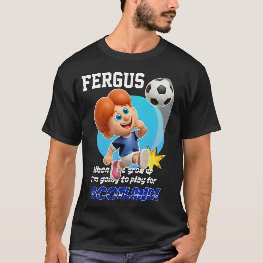 大きくなったらスコットランド代表でプレーする! Tシャツ (正面)