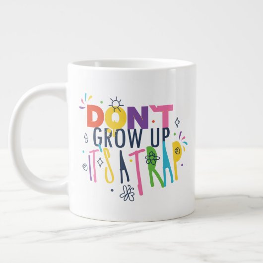 大きくなってはいけない罠だ ジャンボコーヒーマグカップ (左)