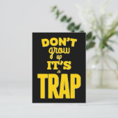 大きくなってはいけない罠だ!タイポグラフィ ポストカード (スタンド正面)