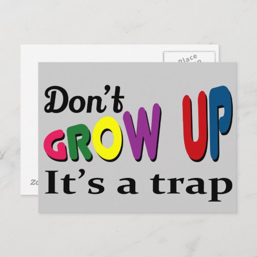 大きくなってはいけない罠だ ポストカード (正面/裏面)