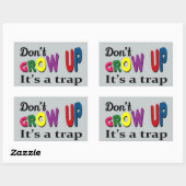 大きくなってはいけない罠だ 長方形シール (シート)