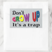 大きくなってはいけない罠だ 長方形シール (バッグ)