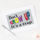 大きくなってはいけない罠だ 長方形シール (封筒)