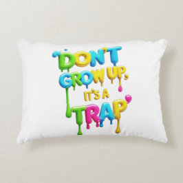 大きくなってはいけない、罠だ | おもしろい引用文Tシャツ アクセントクッション