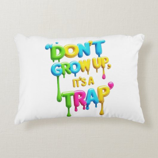 大きくなってはいけない、罠だ | おもしろい引用文Tシャツ アクセントクッション (正面)