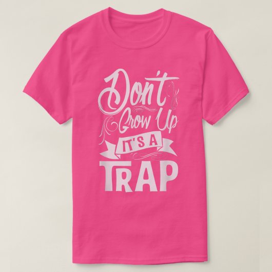 大きくなってはいけないTの罠だ Tシャツ (デザイン正面)